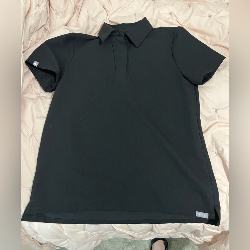 Figs Black Nala - Shortsleeve Scrub Polo Top XS